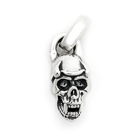 Skull with Helmet and Horns Pendant