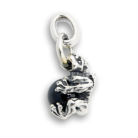 Gargoyle with Ceramic Ball (Black) Pendant