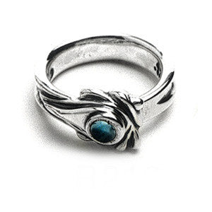 Small Spoon Ring with Gemstone