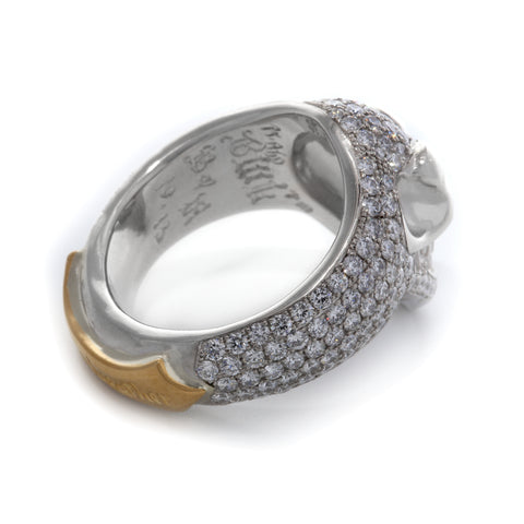35th Anniversary Small Good Luck Skull Ring Custom Pave Size 9