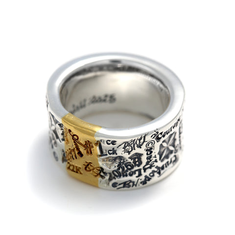 Executive Graffiti Band with 22K Stripe