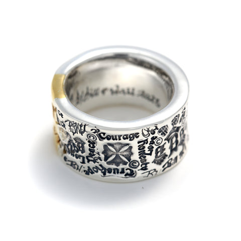 Executive Graffiti Band with 22K Stripe