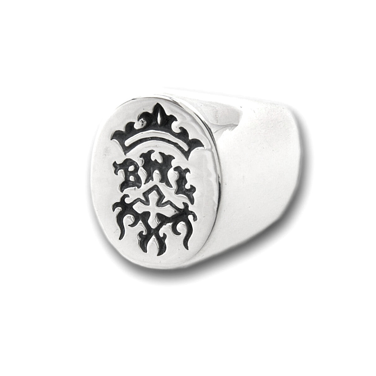 アクセサリー BILL WALL LEATHER CROWN RING BWL Crown Logo Ring - Bill Wall Leather Inc.