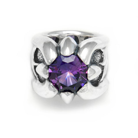 Tribal Band Ring with Large Birthstone