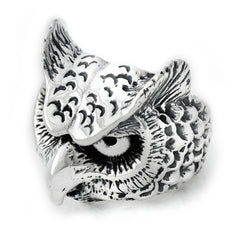 BWL Large Owl Ring - Bill Wall Leather Inc