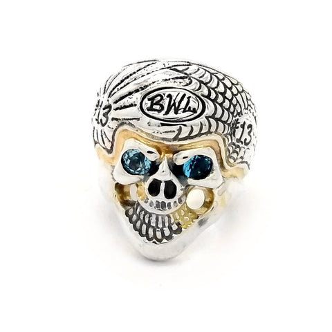BWL Engraved Helmet Skull Ring Bill's Way