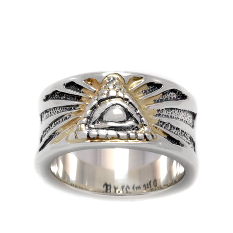 Sun Ring with All Seeing Eye