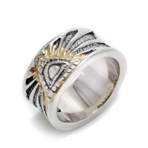 Sun Ring with All Seeing Eye
