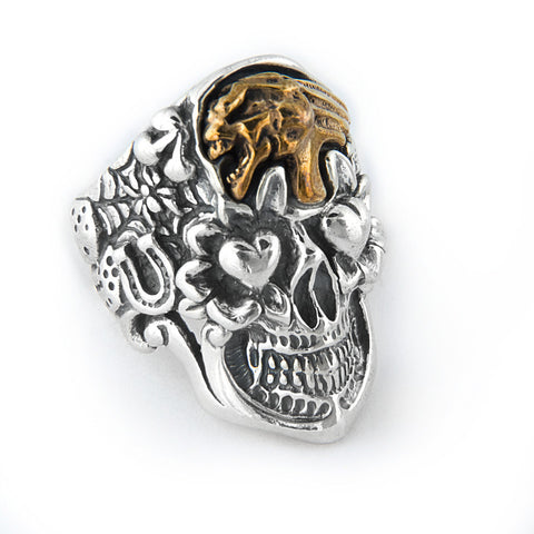 Jeff Decker-Designed Skull with Screaming Skull Ring
