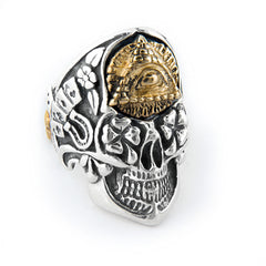 Jeff Decker-Designed Skull with Eye Ring - Bill Wall Leather Inc.