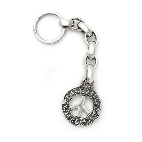 Circle logo with Peace sign Key Chain