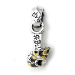 30th Anniversary Piston with Skull Pendant and Gold Overlay - Bill