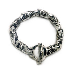 ブレスレット BWL U-Joint Smooth/Wave Bracelet custom U-Joint Wave Custom Bracelet - Bill Wall Leather Inc.