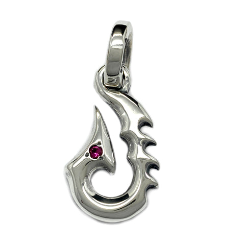 Fish Hook with Stone Charm