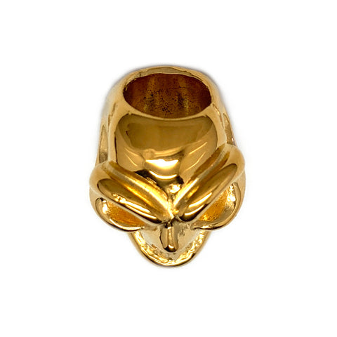 Custom 18k Gold Plated Skull Bead