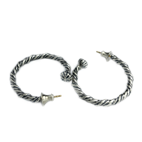 Twisted Wire Hoop Earrings Thin