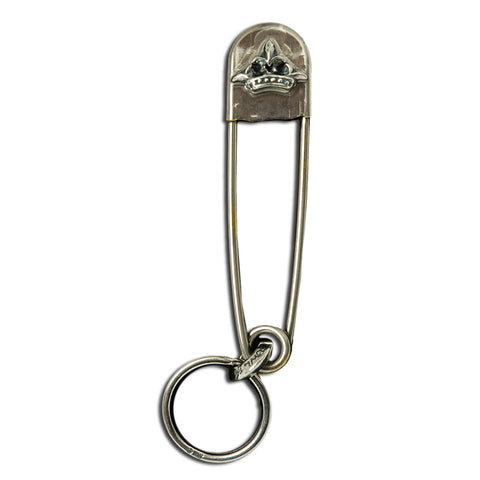 Crown Safety Pin Key Chain