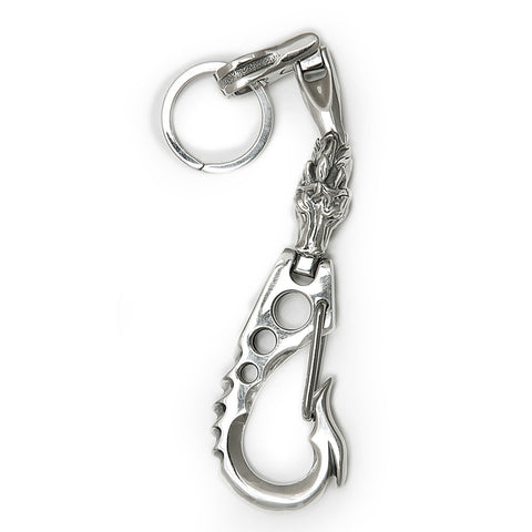 Fish Hook Clip with Horse Head U-Joint Link Key Chain