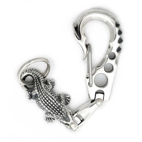 Fish Hook Clip with 1 Smooth U-Joint Link and XL Alligator Key Chain