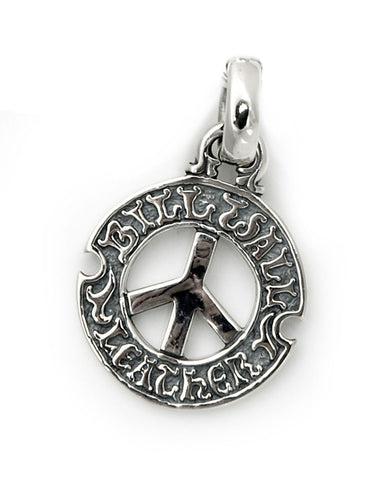 Circle Logo with Peace Sign Pendant