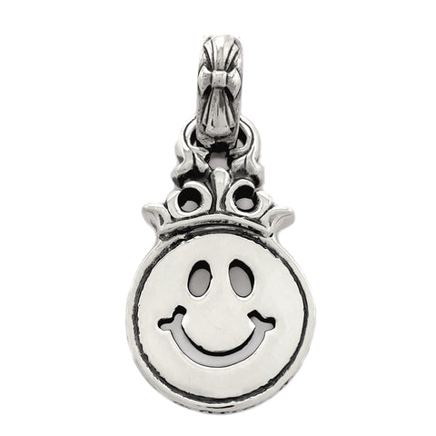 Happy Face Crown with Immortal Cross Bale Pendant