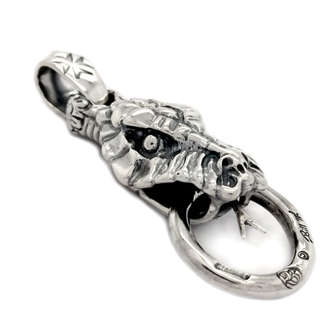 Large Snake with Mouth Ring Pendant