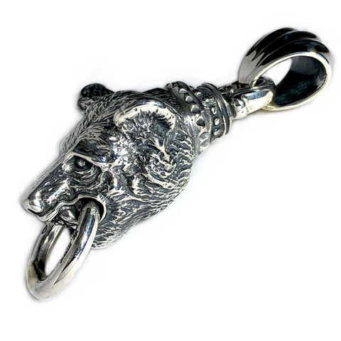 Huge Bear Pendant with Ring