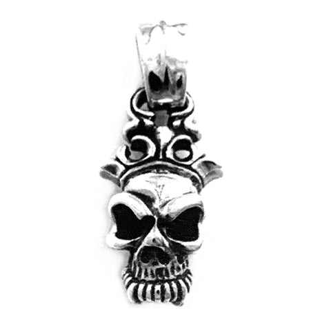 Half Skull with Crown Pendant