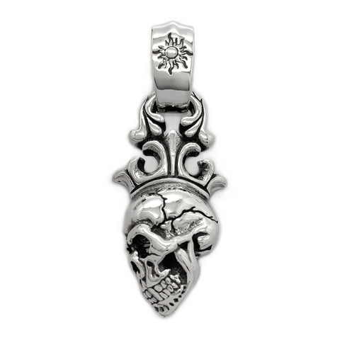 Side Skull with Crown Pendant
