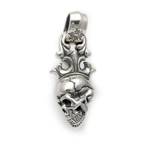 Side Skull with Crown Pendant