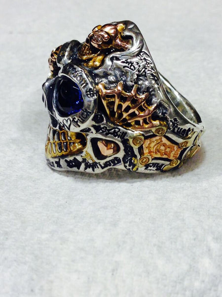 Super Custom Graffiti Ring Completed Rings - Bill Wall Leather Inc. Super Custom Graffiti Ring Completed Rings - Bill Wall Leather Inc.
