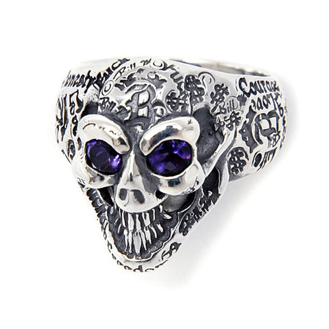 Graffiti Small G.L.S. Ring w/stones