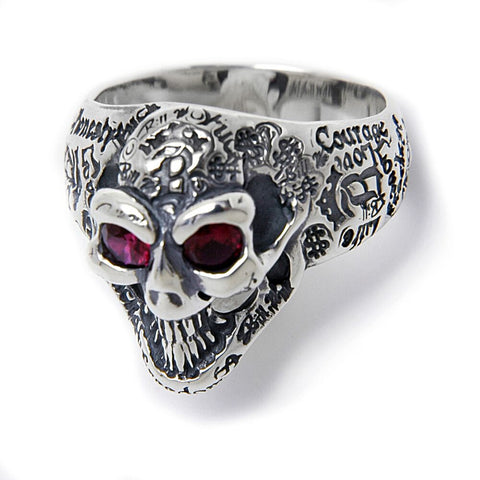Graffiti Small G.L.S. Ring w/stones