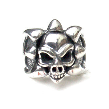 Tribal Band Ring with Skull