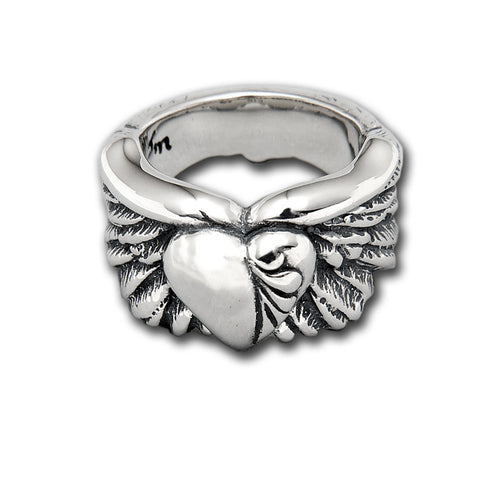 Wing with Heart Ring
