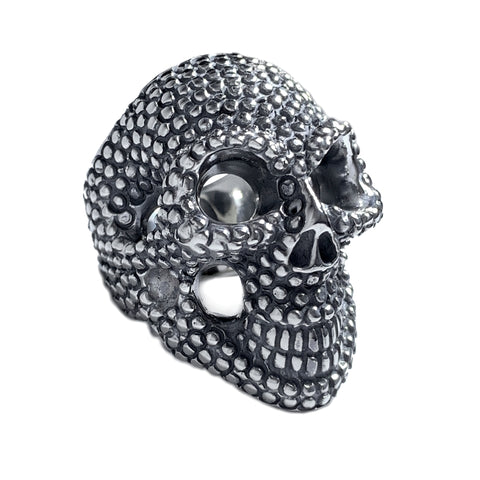 BB Master Skull Ring with Stone Eyes