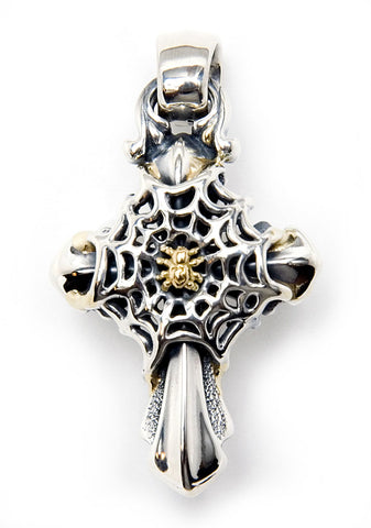2005 Cross with Silver Web and 18k Spider