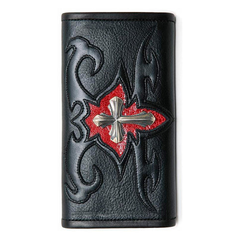 XL Cross with Tribal Emboss Wallet