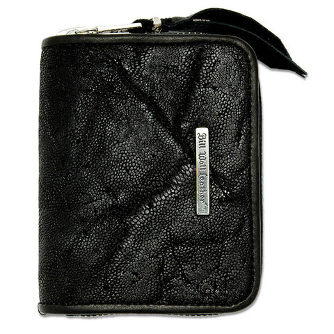 Small Coin Zip Wallet in Elephant Leather