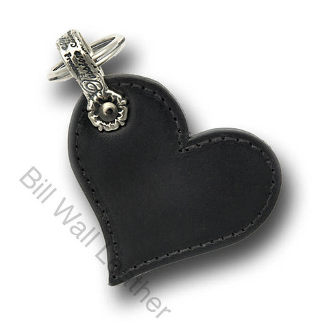Plain Leather Heart Shaped Key Chain