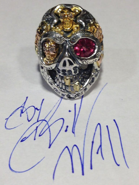 Super Custom Graffiti Ring Completed Rings - Bill Wall Leather Inc. Super Custom Graffiti Ring Completed Rings - Bill Wall Leather Inc.