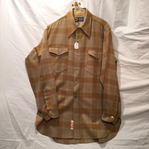 Pendleton Shirt Vintage Silver and Brass Buttons