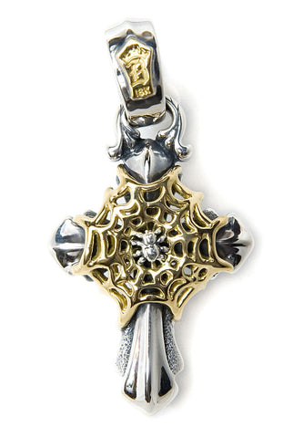2005 Cross with 18k Web and Silver Spider
